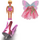 LEGO Belville Princess Vanilla with pink skirt, wings and chrome pink crown