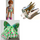 LEGO Belville Princesse Flora with green skirt, wings and chrome silver crown