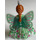 LEGO Belville Princesse Flora with green skirt, wings and chrome silver crown