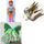 LEGO Belville Princesse Flora met green skirt, wings en chrome Zilver Kroon