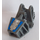 LEGO Bionicle Toa Fuß mit Kugelgelenk mit Silber Hatch und Weiß Pfeil Aufkleber (Abgerundete Oberteile) (32475)