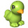 LEGO Oiseau avec Feet Seperate avec Jaune Le bec et Noir Yeux (14282 / 20679)