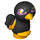 LEGO Bird with Feet Together with Black Body and Angry Eyebrows (75517)
