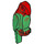 LEGO Oiseau avec rouge Marbling avec Bec Large (27062 / 27063)