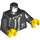 LEGO Zwart Agent Max Burns Minifig Torso (973 / 76382)