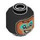 LEGO Black Albert Minifigure Head (Recessed Solid Stud) (3274 / 103013)