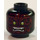 LEGO Black Alien Head with Lime Eyes and Dark Red Face Lines (Recessed Solid Stud) (3626)