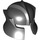 LEGO Zwart Angled Helm met Cheek Protection (48493 / 53612)