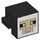 LEGO Svart Dyr Hode med Sheep Ansikt med Hvit Background og Beige Outline (103728 / 106290)