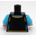 LEGO Noir Anna Robe avec Floral Embroidery et Azure Moyen Bras Torse (973 / 88585)