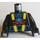 LEGO Black Aquazone Torso with Red X and Blue Shark and Yellow Straps with Black Arms and Black Hands (973)