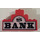 LEGO Black &#039;BANK&#039; and Dollar Sign on White Background Sticker over Assembly