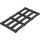 LEGO Sort Bar 1 x 4 x 6 med Grille Vindue (92589)