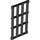 LEGO Sort Bar 1 x 4 x 6 med Grille Vindue (92589)