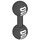 LEGO Black Barbell with ‘100’ Weights (29596 / 32765)