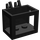 LEGO Noir Basket 2 x 3 x 2 Avec charnière ouverte (2424)