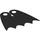 LEGO Zwart Batman Cape met 5 punten en sponsachtige stof met gat in de nek (39444 / 69486)