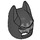 LEGO Black Batman Cowl Mask with Silver Bat with Angular Ears (10113 / 29209)