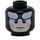 LEGO Black Batman Minifigure Head (Recessed Solid Stud) (3626 / 54879)