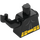 LEGO Černá Batman Trup s Žlutá Ovál Crest a Žlutá Pás (76382 / 88585)