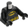 LEGO Czarny Batman Tułów z Żółty Owalny Crest I Żółty Pasek (76382 / 88585)