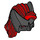 LEGO Zwart Batwoman Cowl en Lang Rood Haar met Bangs (39016)