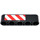 LEGO Zwart Balk 5 met Rood en Wit Strepen Links Sticker (32316)
