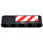 LEGO Zwart Balk 5 met Rood en Wit Strepen Rechtsaf  Sticker (32316)