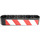 LEGO Black Beam 5 with White and Red Hazard Stripes Sticker (32316)