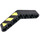 LEGO Black Beam Bent 53 Degrees, 4 and 4 Holes with Black and Yellow Stripes (Left) Sticker (32348)