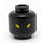LEGO Black Black Knight/Mr. Wickles Minifigure Head (Recessed Solid Stud) (3626 / 22582)