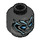 LEGO Black Black Panther with Blue Highlights Minifigure Head (Recessed Solid Stud) (3626 / 37129)