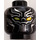 LEGO Black Black Panther with Yellow Eyes Minifigure Head (Recessed Solid Stud) (3626 / 26070)