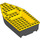 LEGO Sort Båd 8 x 16 x 3 med Gul Top (28925)