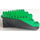 LEGO Black Boat Stern 12 x 14 x 5.3 Hull with Green Top (6053)