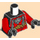 LEGO Black Bone King Torso with Red (973 / 76382)