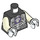 LEGO Black Bone Spirit Minifig Torso (Glow in the Dark Arms) (973 / 76382)