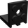 LEGO Schwarz Halterung 2 x 2 - 2 x 2 Oben (3956 / 35262)