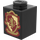 LEGO Czarny Cegła 1 x 1 z Gryffindor Crest (3005 / 39594)