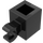 LEGO Schwarz Backstein 1 x 1 mit Horizontaler Clip (60476 / 65459)
