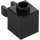 LEGO Black Brick 1 x 1 with Vertical Clip (&#039;U&#039; Clip, Solid Stud) (30241 / 60475)