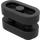 LEGO Black Brick 1 x 2 Rounded with open Center (77808)