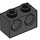 LEGO Noir Brique 1 x 2 avec 2 des trous (32000)