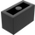 LEGO Zwart Steen 1 x 2 met buis aan de onderzijde (3004 / 93792)