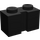 LEGO Noir Brique 1 x 2 avec rainure (4216)