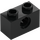 LEGO Black Brick 1 x 2 with Hole (3700)