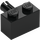 LEGO Black Brick 1 x 2 with Pin without Bottom Stud Holder (2458)