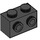 LEGO Schwarz Backstein 1 x 2 mit Bolzen auf Eins Seite (11211)