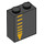 LEGO Black Brick 1 x 2 x 2 with Arrow with Inside Stud Holder (1401 / 3245)