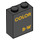LEGO Black Brick 1 x 2 x 2 with &#039;COLOR&#039; and &#039;BW&#039; with Inside Stud Holder (1403 / 3245)